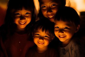 抖音上一个女的带着三个孩子_女带三娃抖音视频？缩略图